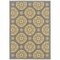 Homeroots 9 x 13 ft. Grey Gold Floral Medallion Discs Indoor & Outdoor Area Rug 384204 - alternate 1